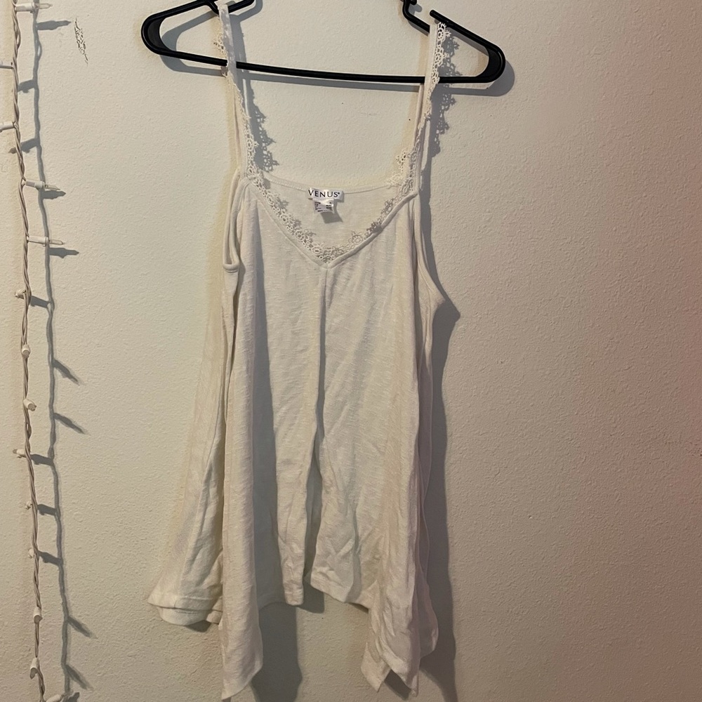 Plus Sized Off White Tank Top